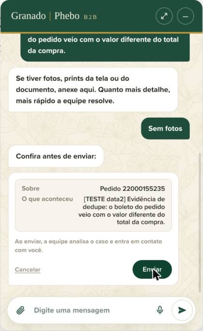 Conferência da primeira ocorrência